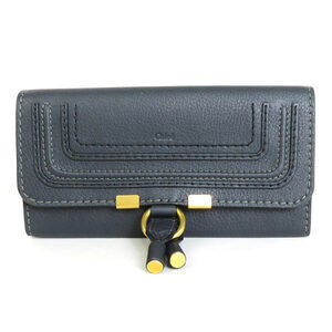 Chloe Black Leather Long Wallet
